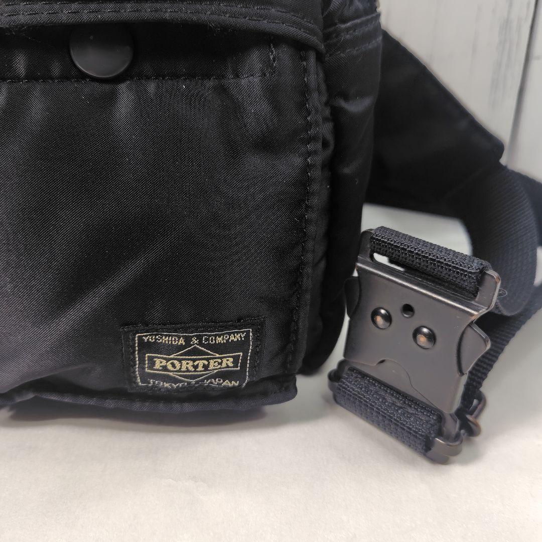 【PORTER ポータータンカー コブラバックル　ウエストバッグ ブラック】美品