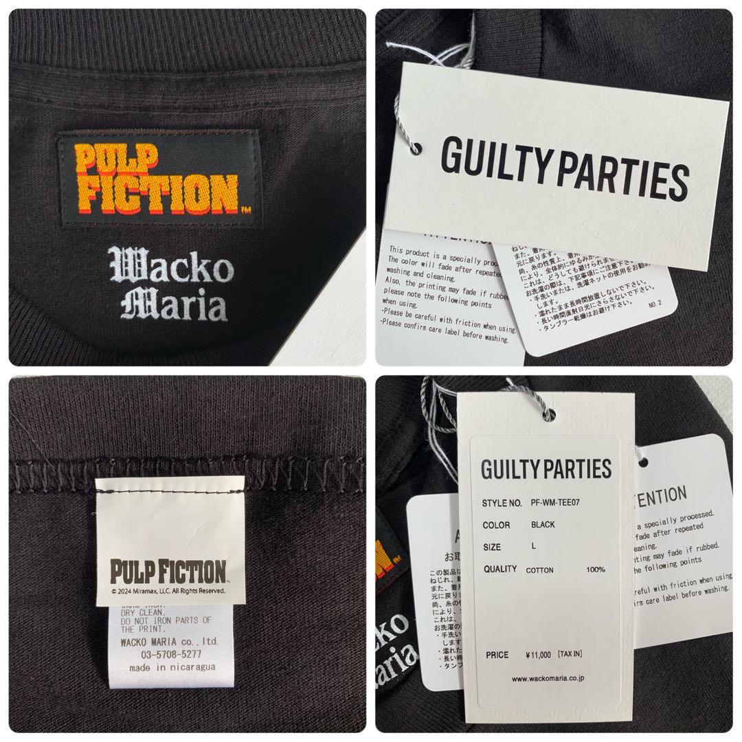 黒L【WACKOMARIA】PULP FICTION S/S／新品タグ付／送料込
