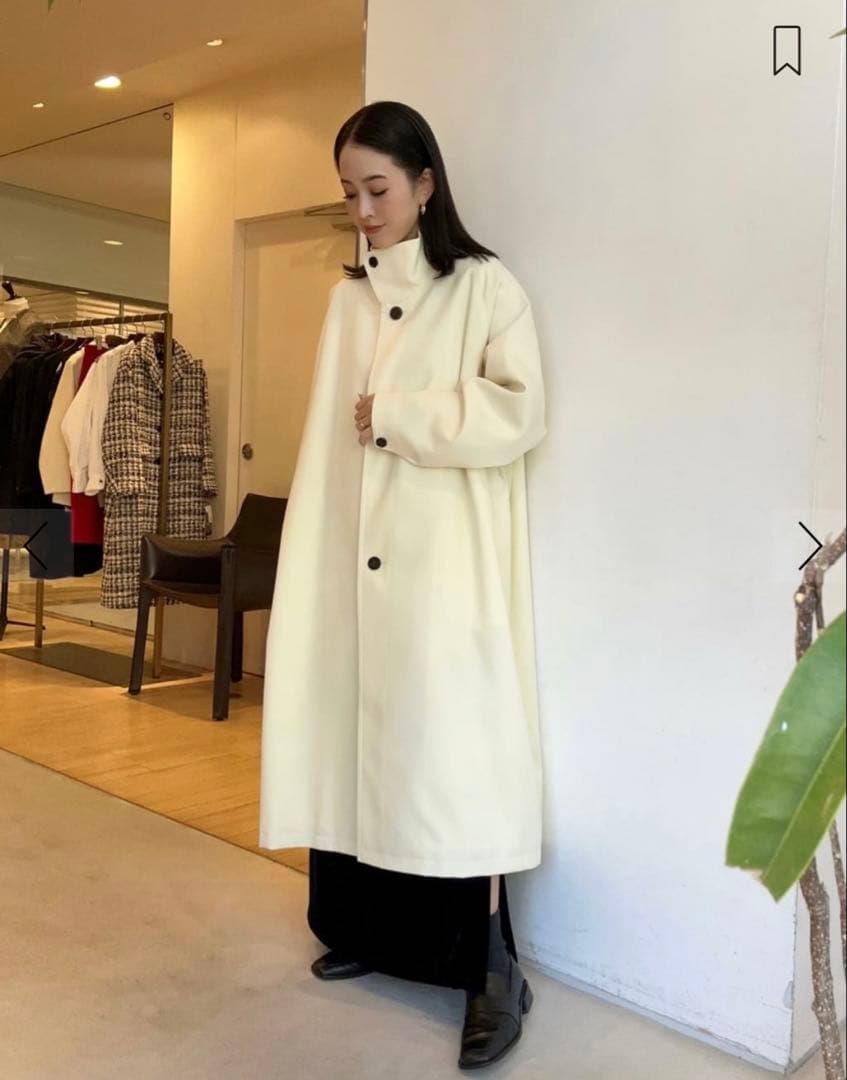 CABaN ウールギャバジン スタンドカラー コート