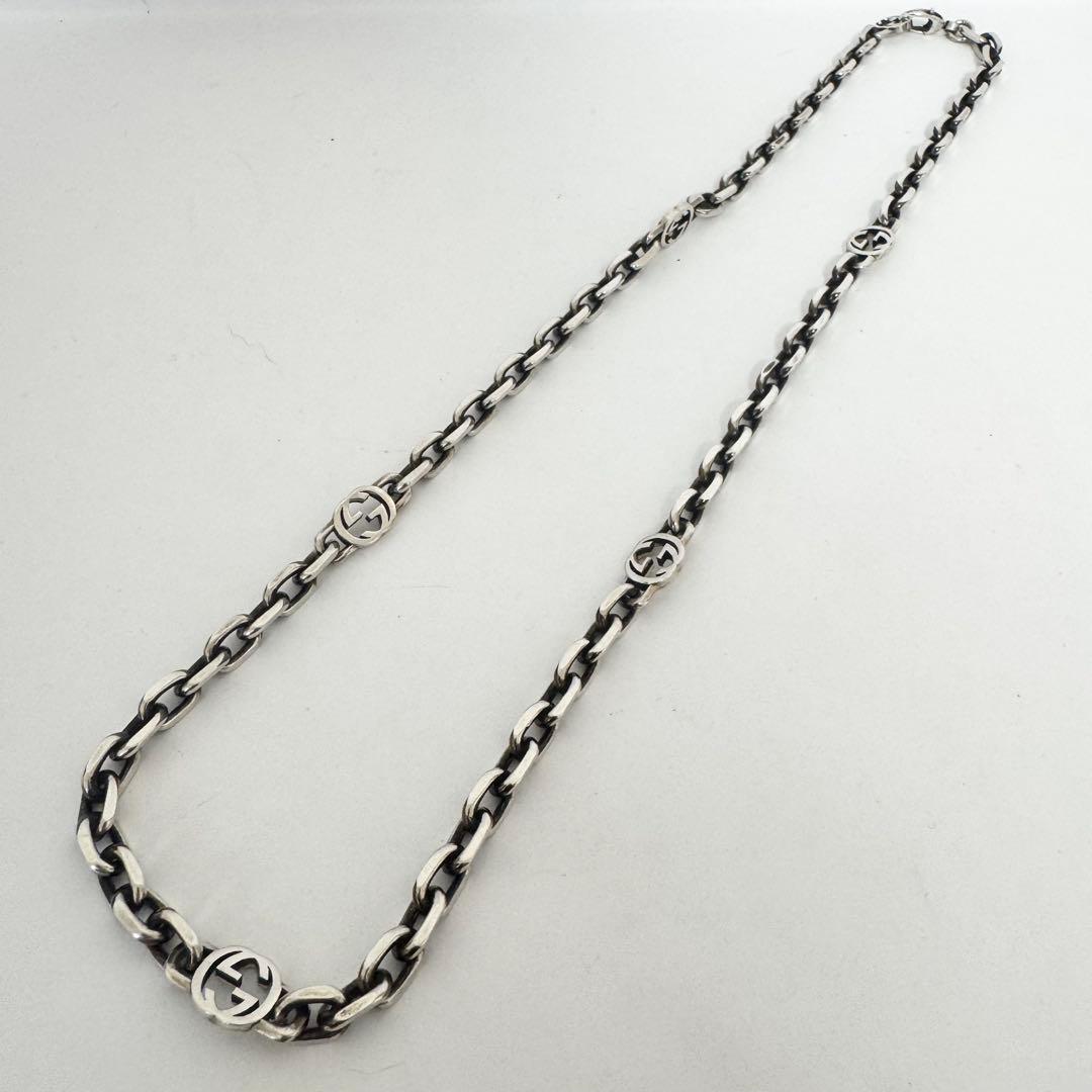GUCCI グッチ ネックレス チェーン インターロッキング シルバー925
