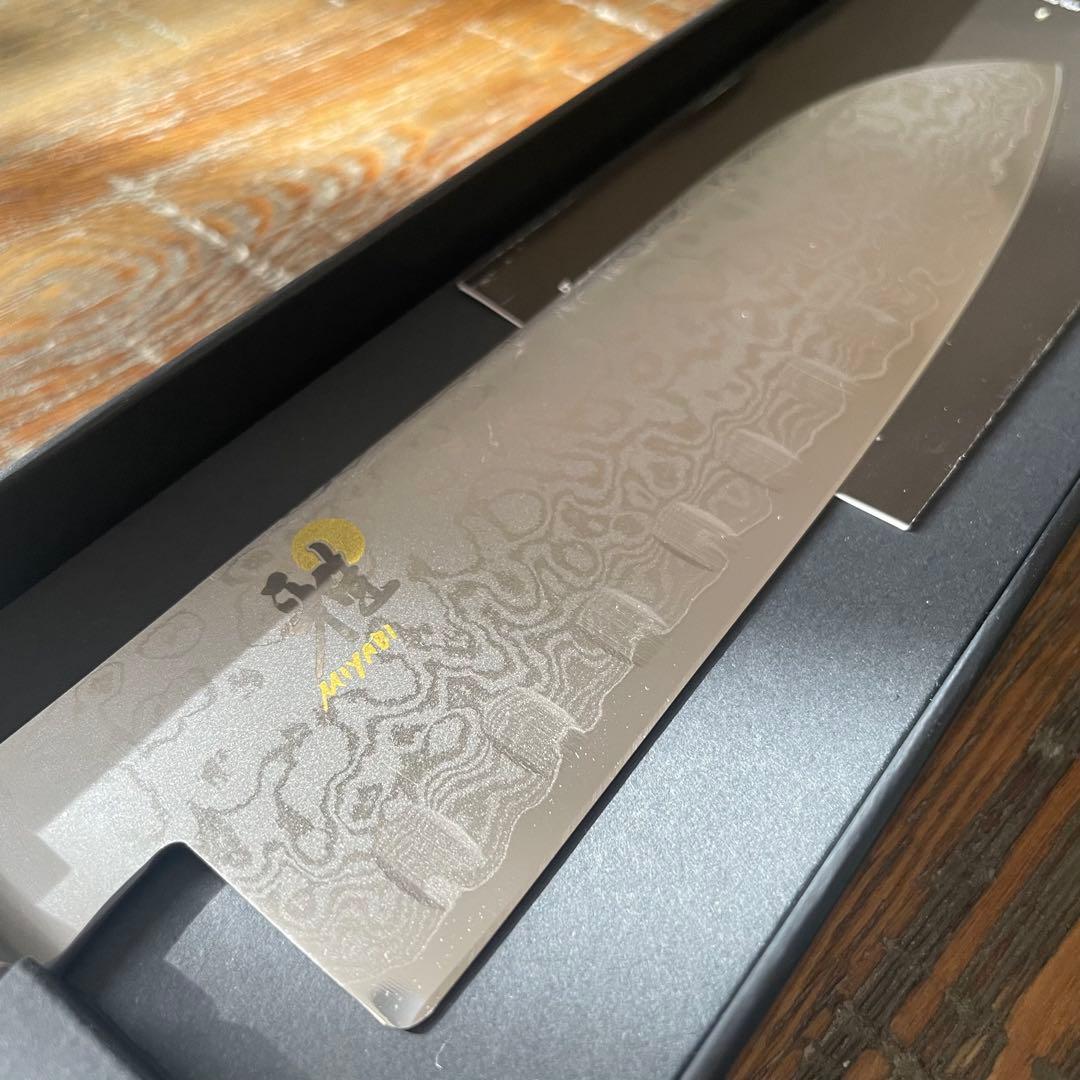 【新品未使用】MIYABI 6000DP 三徳、小刀、ナイフブロックセット