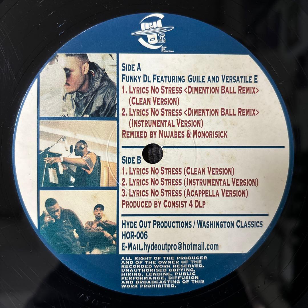 ⭐︎廃盤⭐︎FUNKY DL / Lyrics No Stress （送料無料）