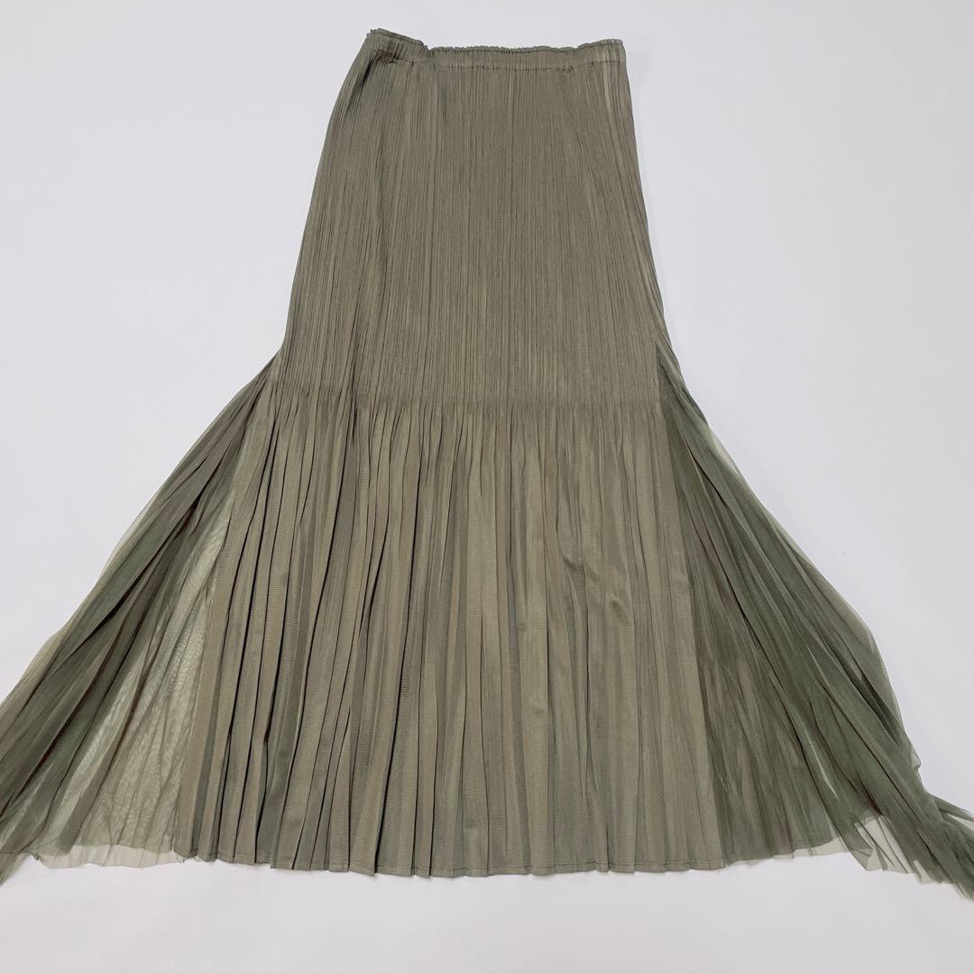 美品✨PLEATS PLEASE プリーツプリーズ　プリーツスカート　チュール