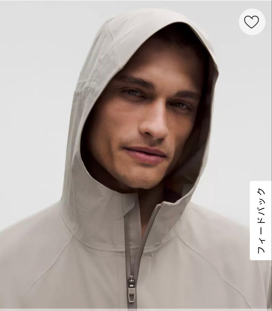 【新品】lululemon ルルレモン　メンズ　伸縮性防水ジャケット