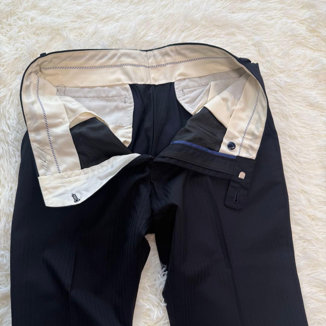 Polo 美品 ネイビー メンズスーツパンツセット ストライプ 92A5