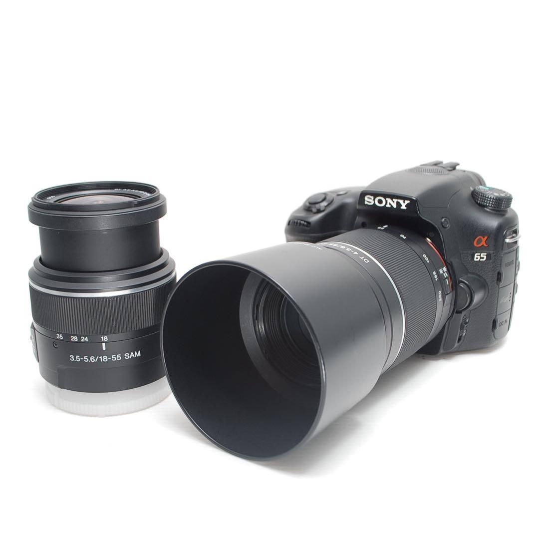 ❤️SONY α65❤️ダブルレンズセット 美品 おすすめ一眼レフ 高速連写