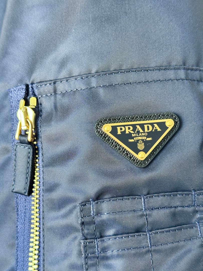 PRADA 2024AW RE-NYLON ネイビー パデッドジャケット