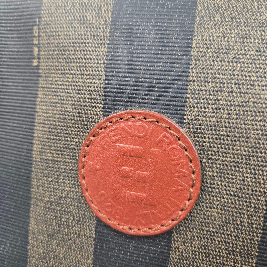 美品 FENDI 2way ボストンバッグ ペカン PVC レザー ハンドバッグ