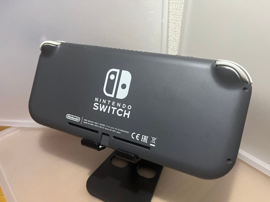 Nintendo Switchライト　本体　ケース　純正充電器　グレー　外箱なし