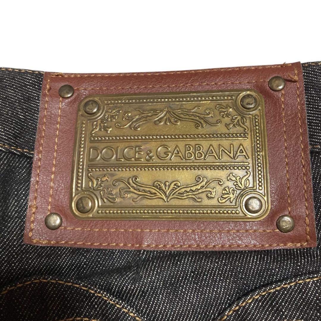 レア★ドルチェ＆ガッバーナ デニムパンツ ロゴ金具 バタフライ刺繍ポケット 40