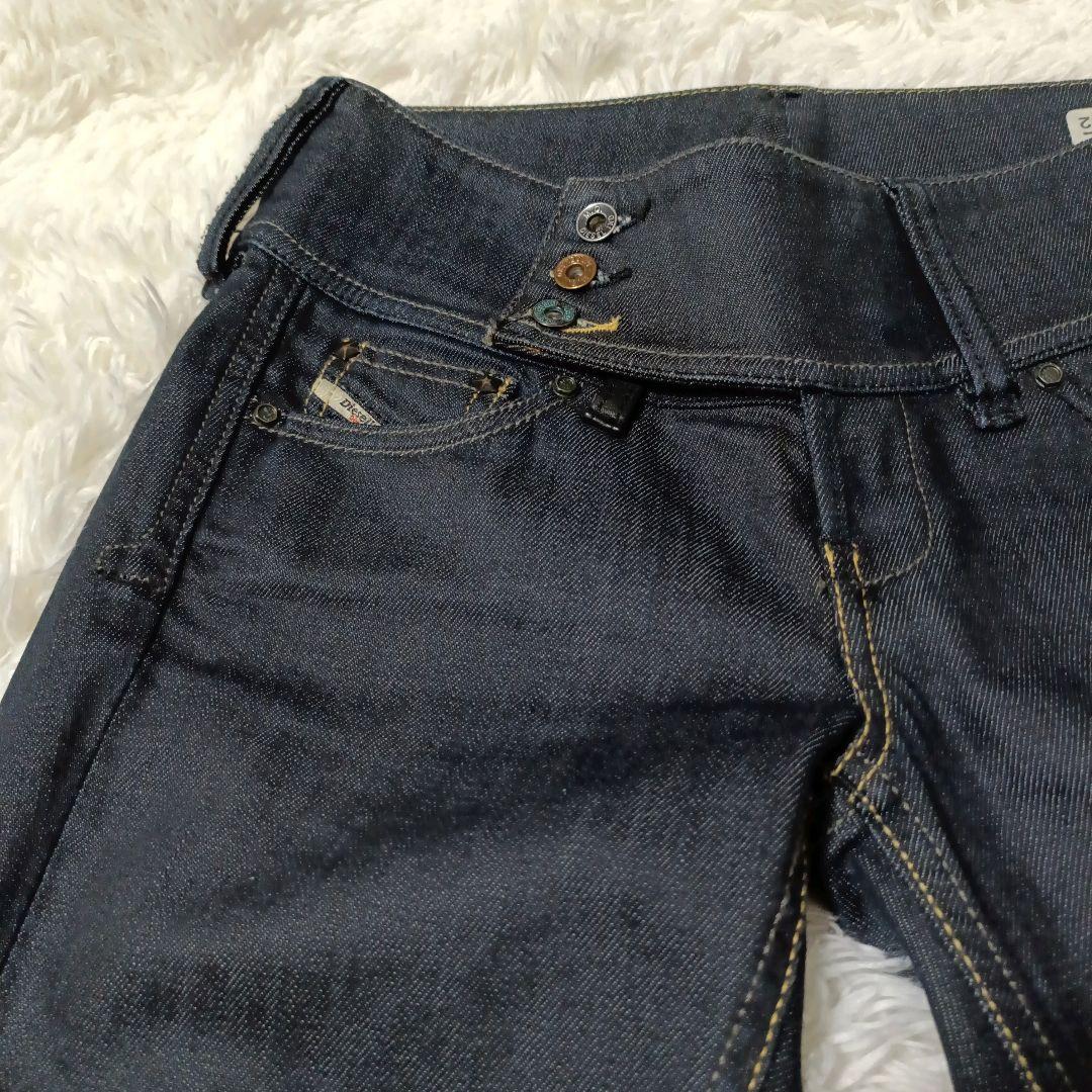 【美品✨️】DIESEL CHEROCK W26 美脚フレア 濃紺 ストレッチ