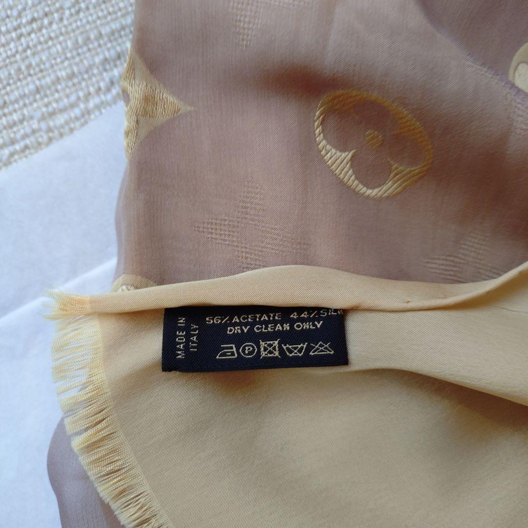 ルイ・ヴィトンモノグラム刺繍シルクアセテートストール