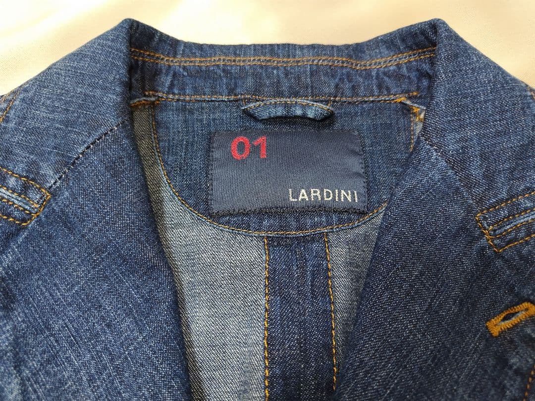 LARDINI デニム ダブルブレストジャケット