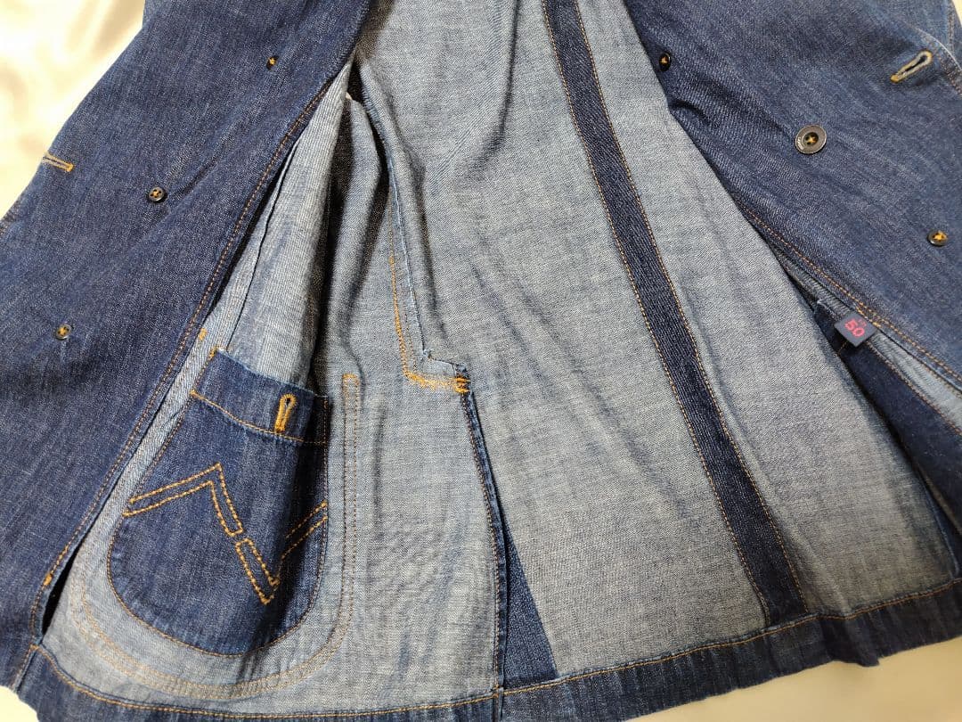 LARDINI デニム ダブルブレストジャケット