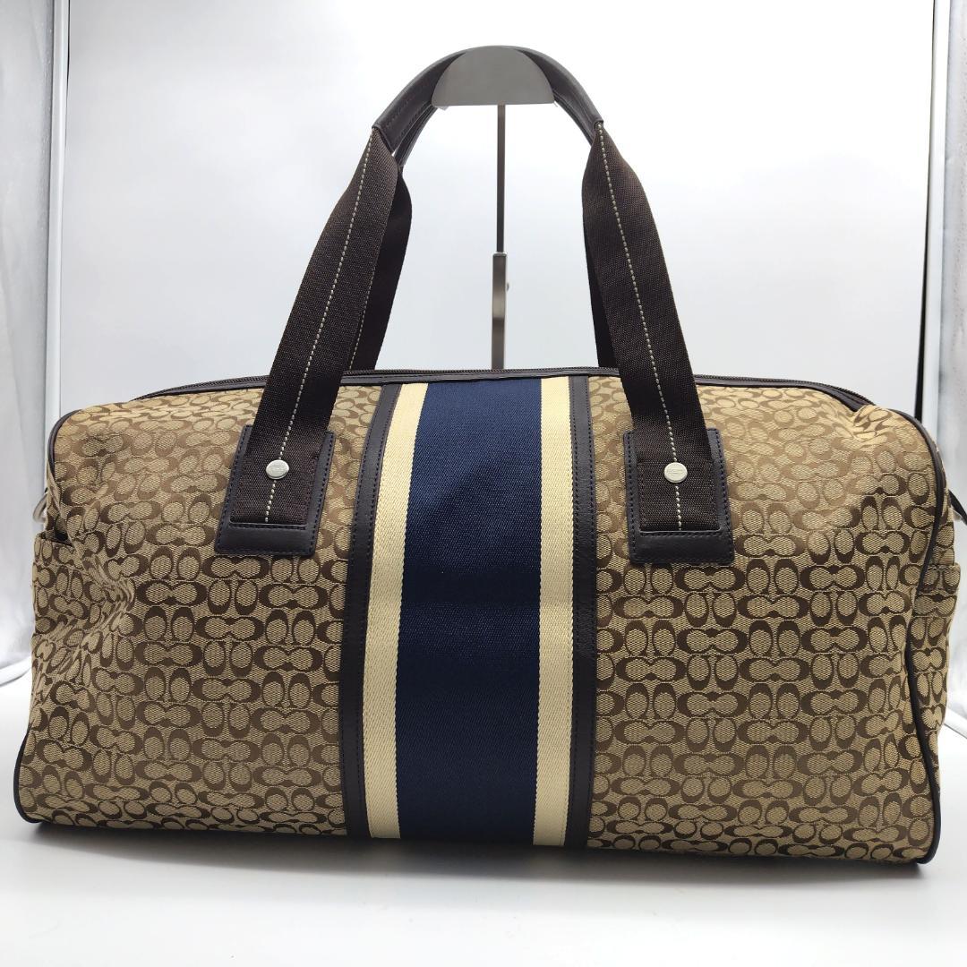 極美品✨コーチ ボストンバッグ 2way 大容量 シグネチャー キャンバス