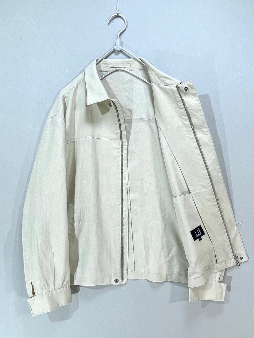 P*.様 231 美品 イタリア製 dunhill 上質 リネン フルジップ ジ
