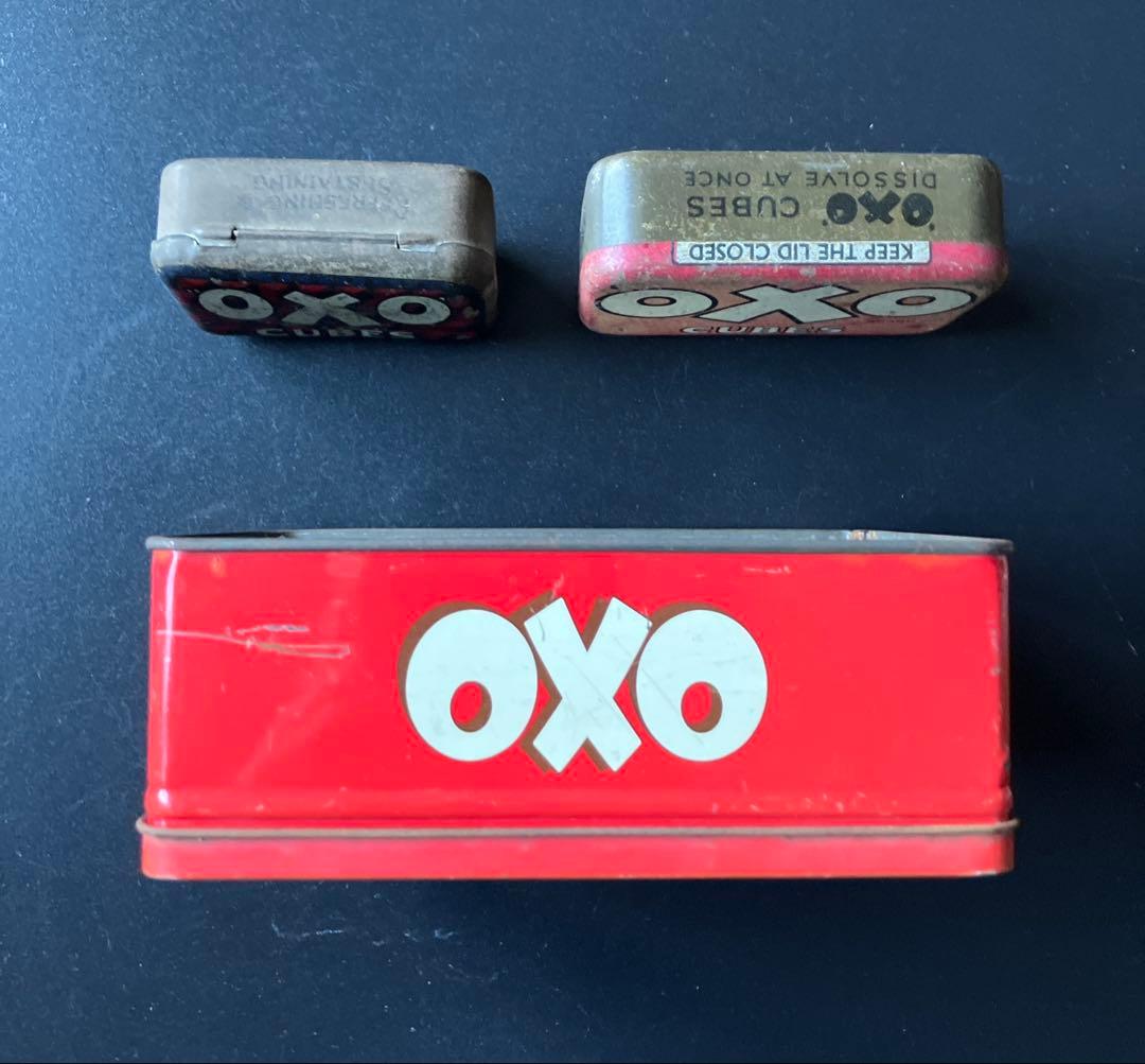 アンティーク　OXO（オクソー）缶セット　ブリキ缶　ヴィンテージ