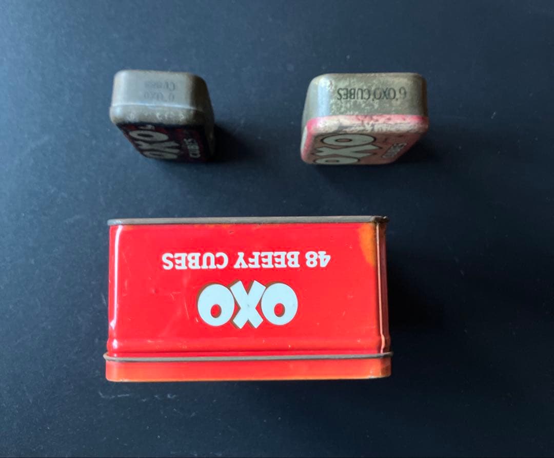 アンティーク　OXO（オクソー）缶セット　ブリキ缶　ヴィンテージ