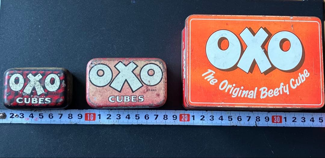 アンティーク　OXO（オクソー）缶セット　ブリキ缶　ヴィンテージ