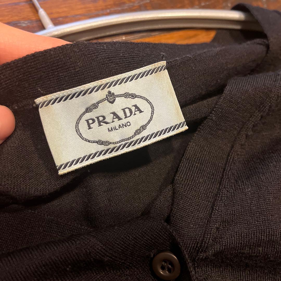 M*7様 PRADA 黒 長袖カーディガン 38