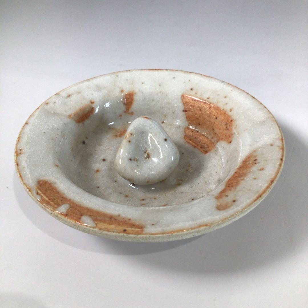 Ｓ１５２　水指　『美濃焼』『矢田正炎造』『志野水指』　共箱　茶道具