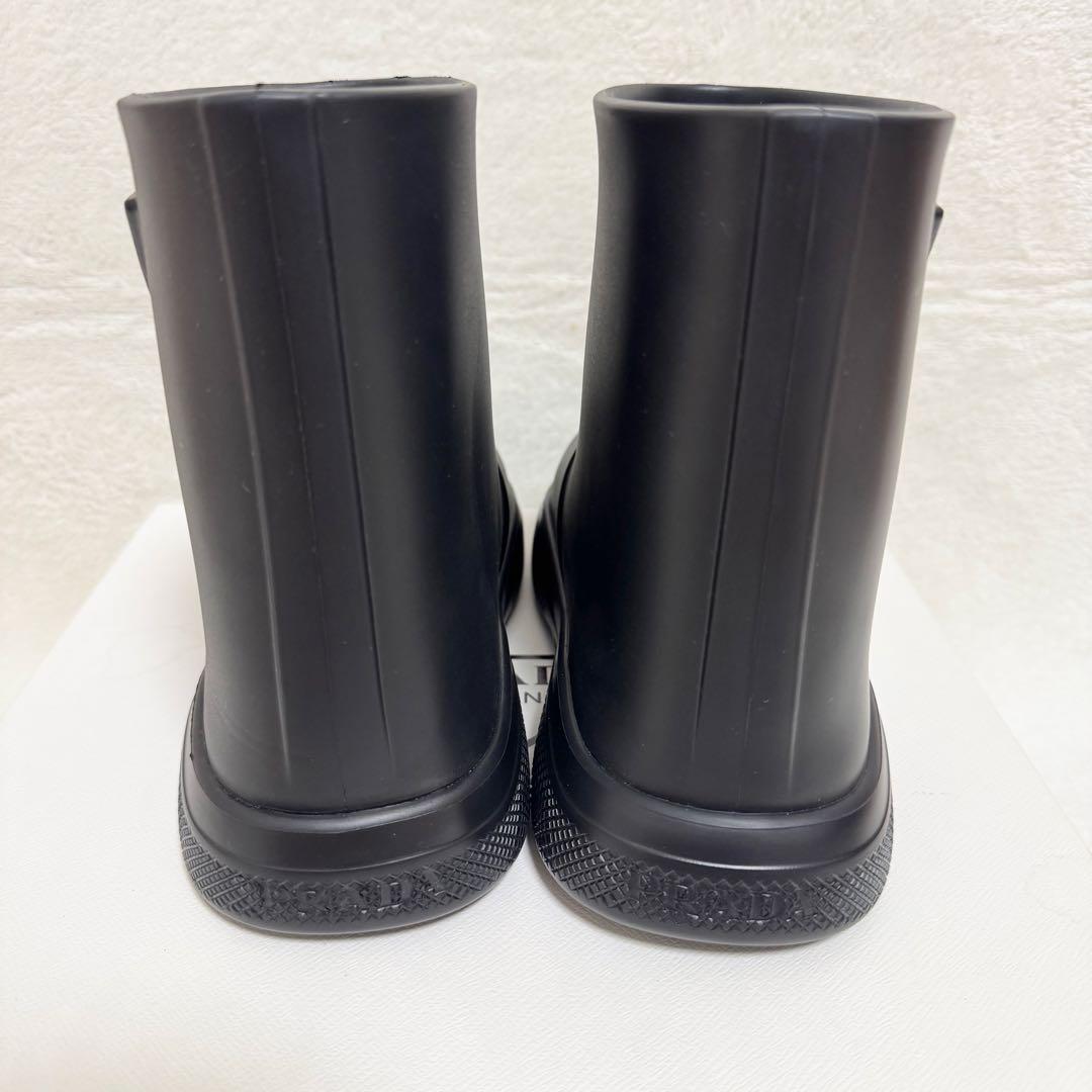 【極美品】PRADA プラダ ブラック レインブーツ ショートブーツ ラバー 黒