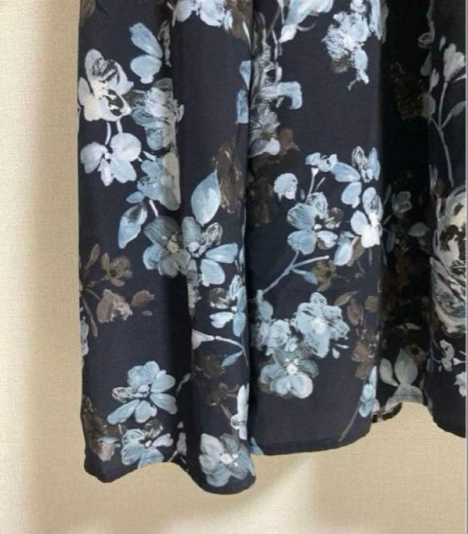 レリアン 近年モデル 花柄 フレアワンピース13＋XL 日本製