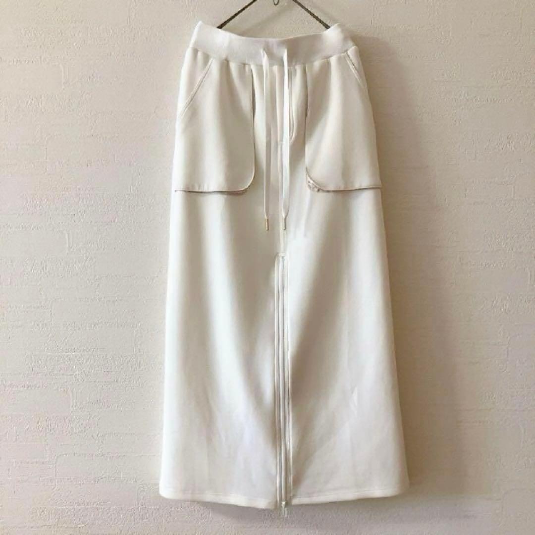 訳あり 新品 リズレー RISLEY スウェット ロングスカート ホワイト 白
