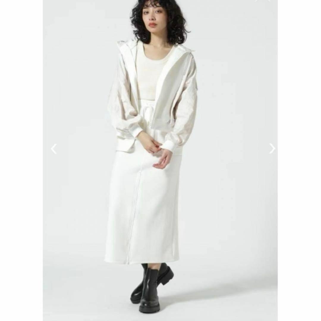訳あり 新品 リズレー RISLEY スウェット ロングスカート ホワイト 白