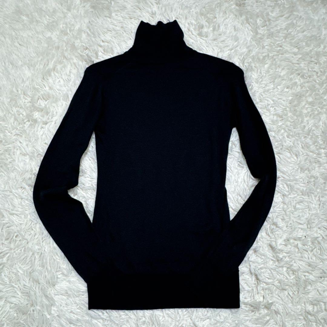 人気品！ 極美品✨ ジョンスメドレー メリノウールタートルネックニット ブラック