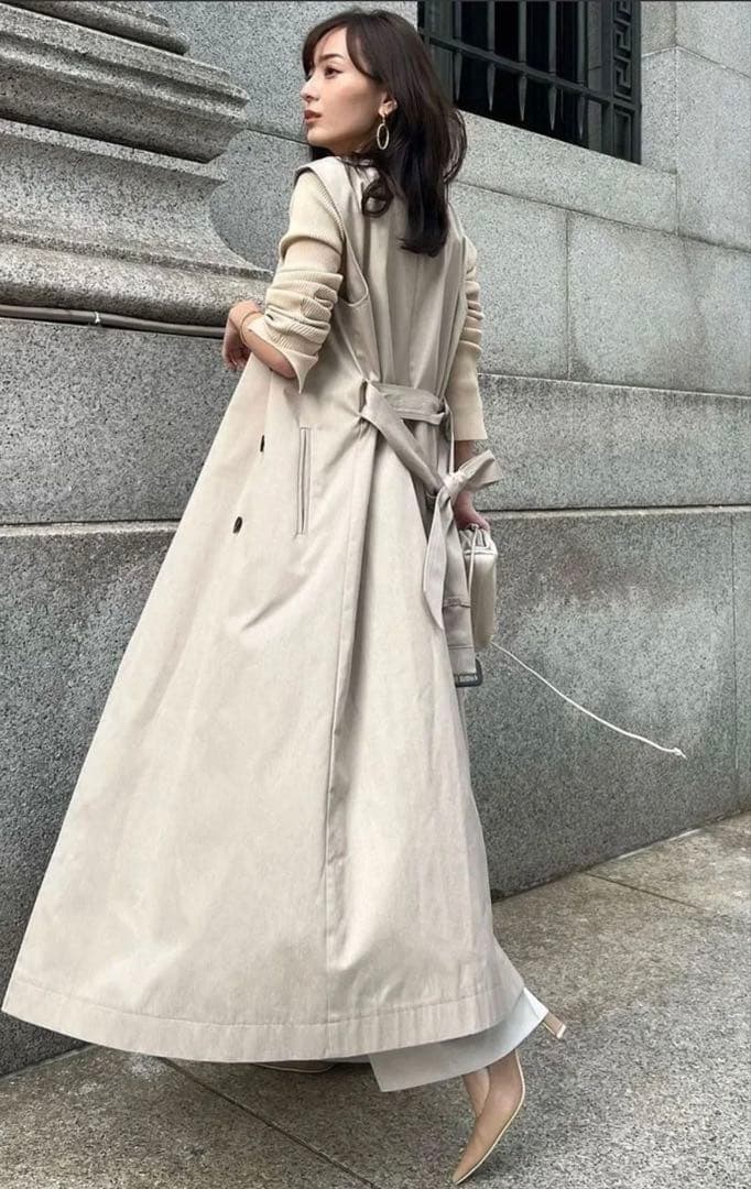 【美品】anuans【23ver.】3wayトレンチコート （BEIGE）