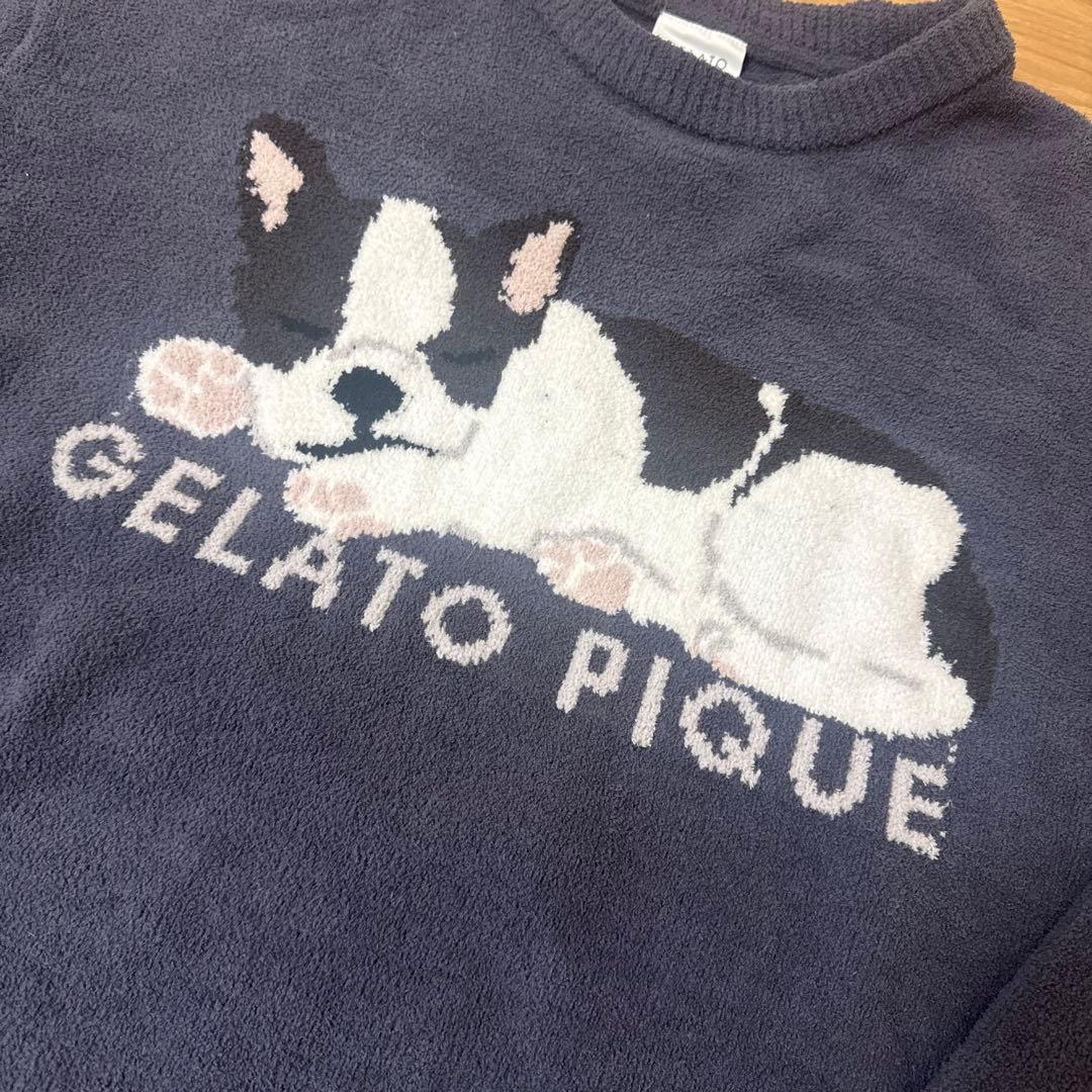 GELATO PIQUE ネイビー フレンチブルドッグ ルームウェア