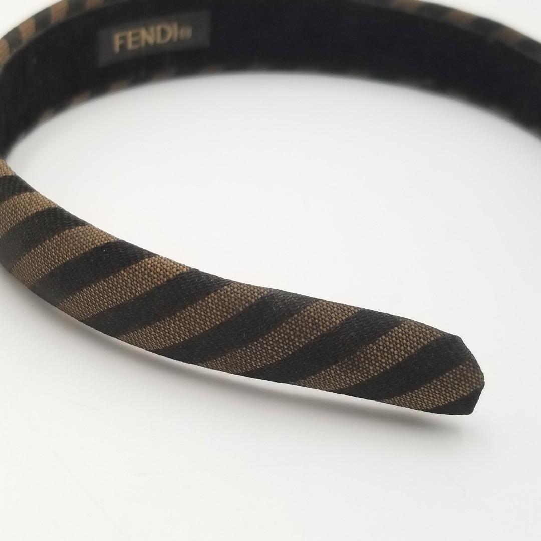 美品 FENDI フェンディ カチューシャ ペカン