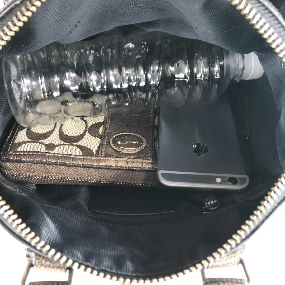 コーチ COACH ゴールドレザー 2wayミニボストンバッグ 肩がけ斜め掛け