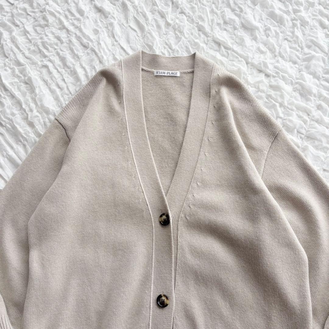 【美品】 リアムプラージュ Washable WOOL カーディガン カシミヤ混