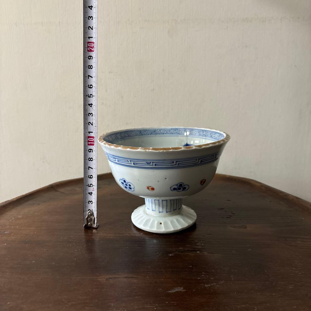 古伊万里盃洗　江戸時代.明治　骨董品　アンティーク　古道具　骨董　白磁　検:李朝