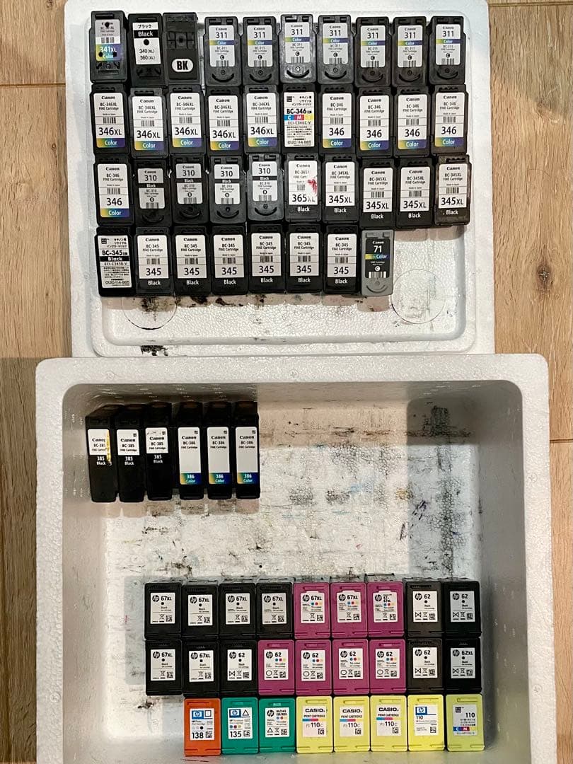 使用済みインクカートリッジ 100個セット