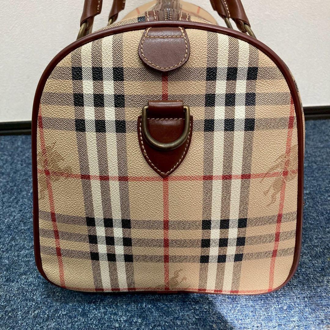 BURBERRY ボストンバッグ　ノバチェック　シャドーホースロゴ　大容量