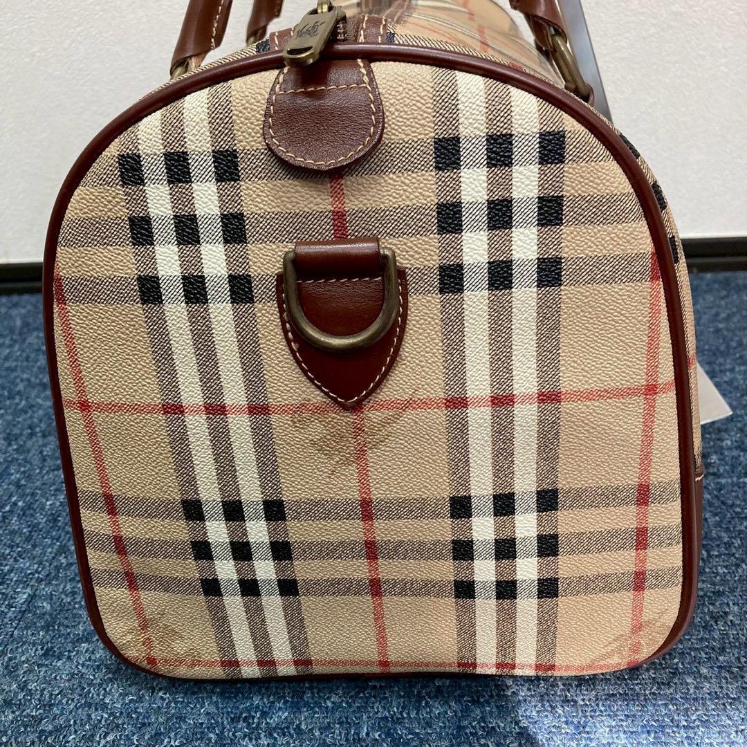 BURBERRY ボストンバッグ　ノバチェック　シャドーホースロゴ　大容量