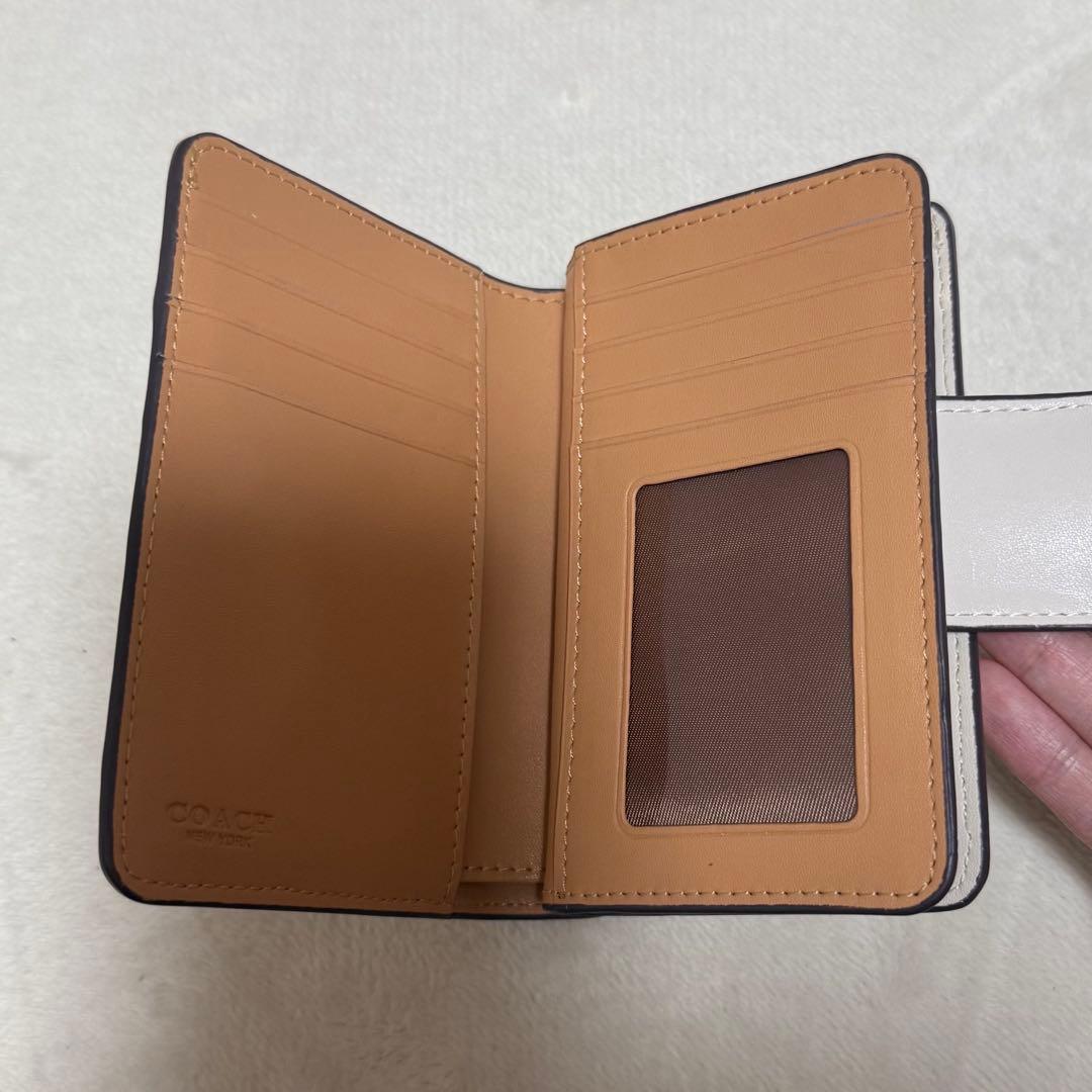 COACH キルティング 白 ホワイト 2つ折り財布