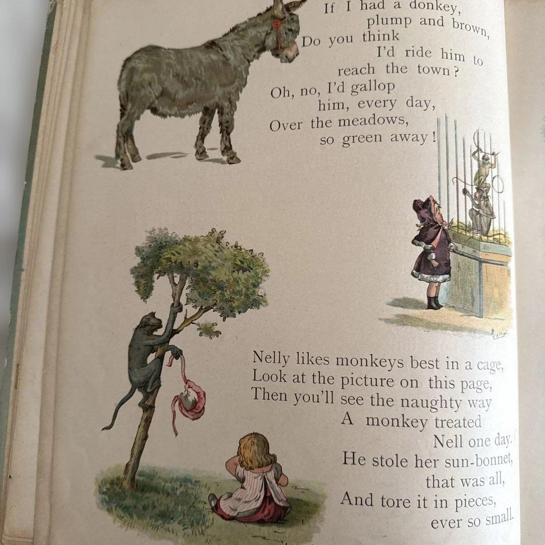 稀少1890年アンティーク絵本ヴィクトリアン洋書イギリス古書ジャンクジャーナル