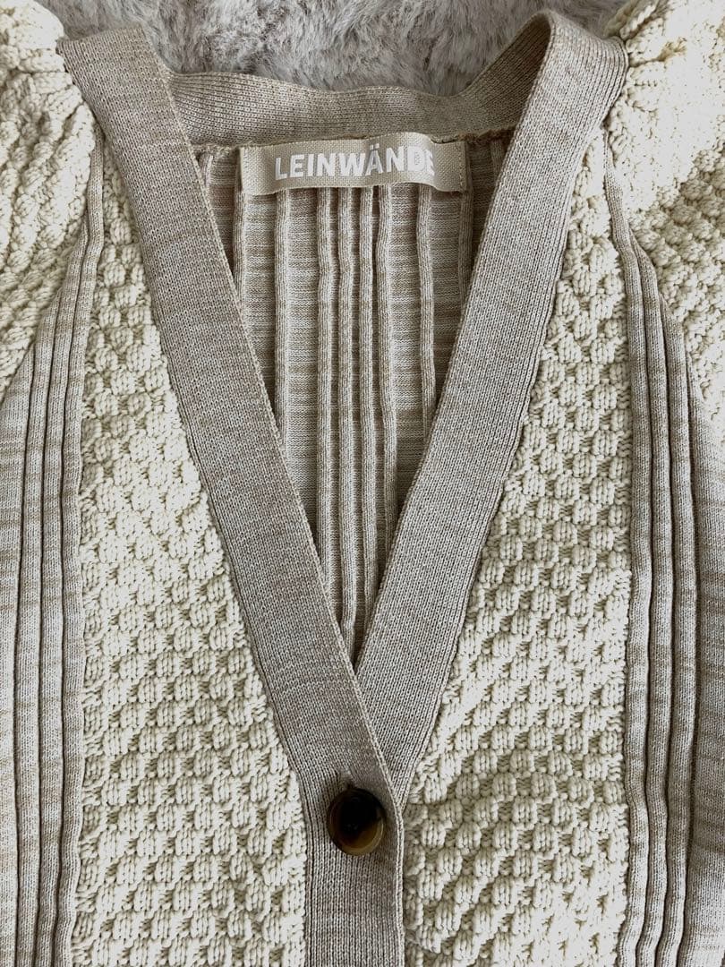 LEINWÄNDE ラインヴァンド Bobble Knit Cardigan