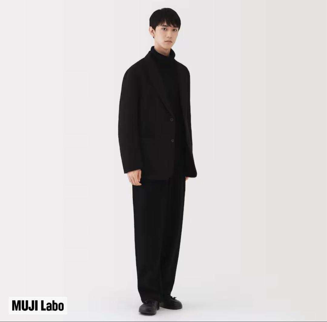 MUJI Labo 紳士 カシミヤ混ジャケット紳士Ｌ・黒