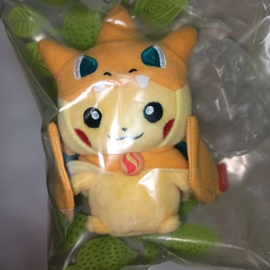 メガリザードンYポンチョを着たピカチュウ マスコットぬいぐるみ ポケモンセンター