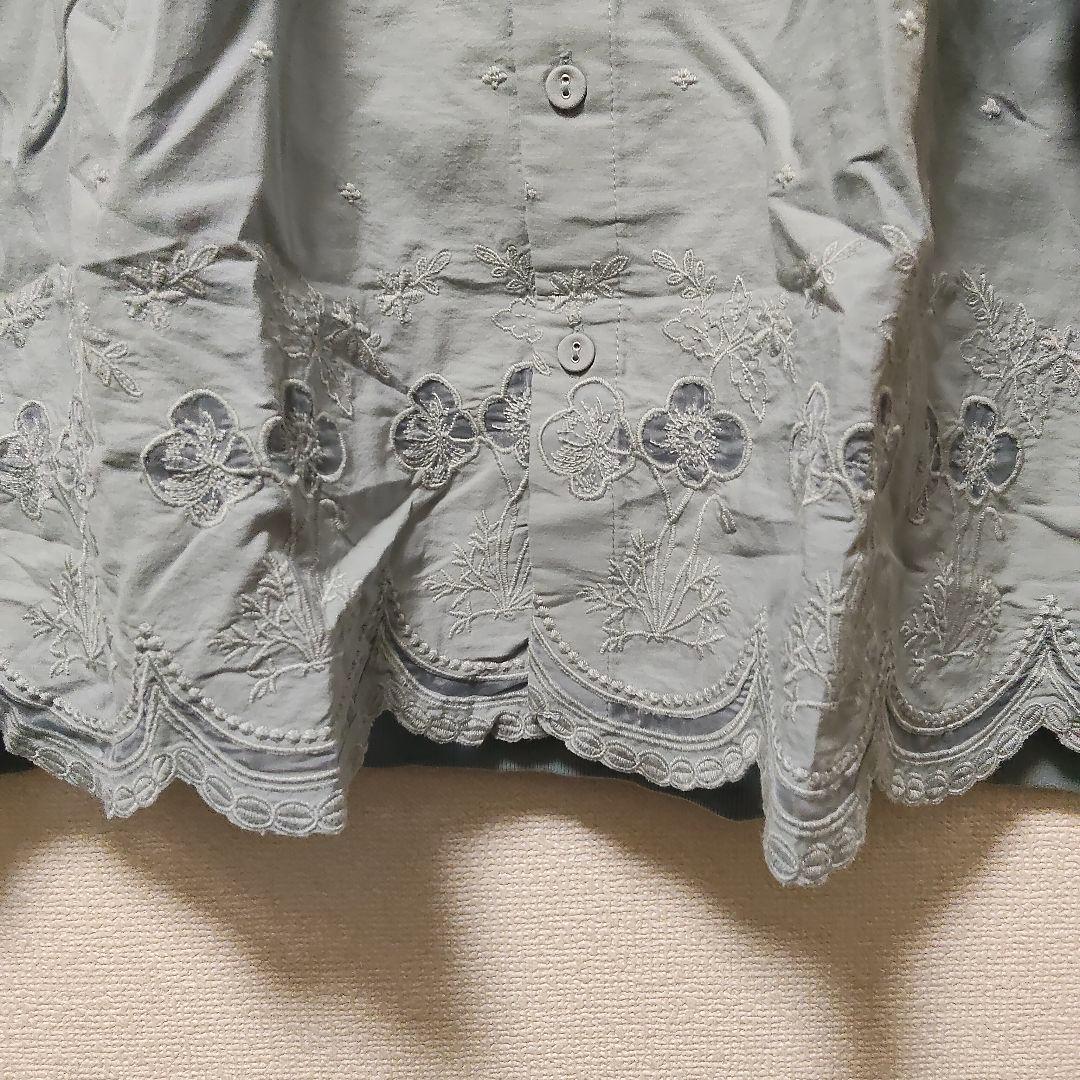 新品 super hakka feuille 1.9万 裾刺繍カーディガン 3L