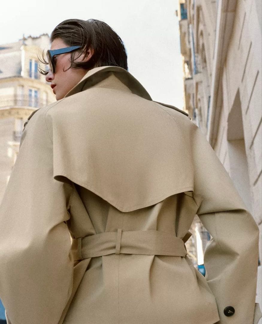 ZARA ショートトレンチコート ショルダーパッド付き M 完売品