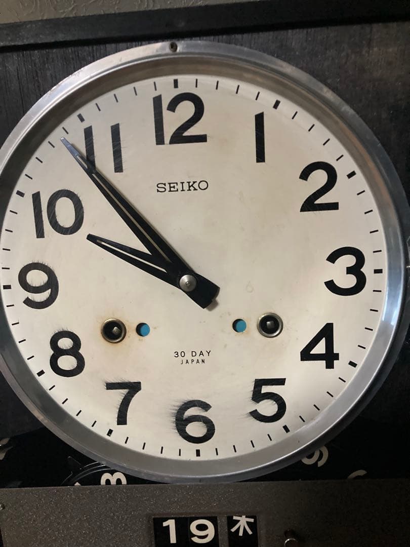 SEIKO アンティークカレンダー柱時計 30日巻 稼働中インジケータ