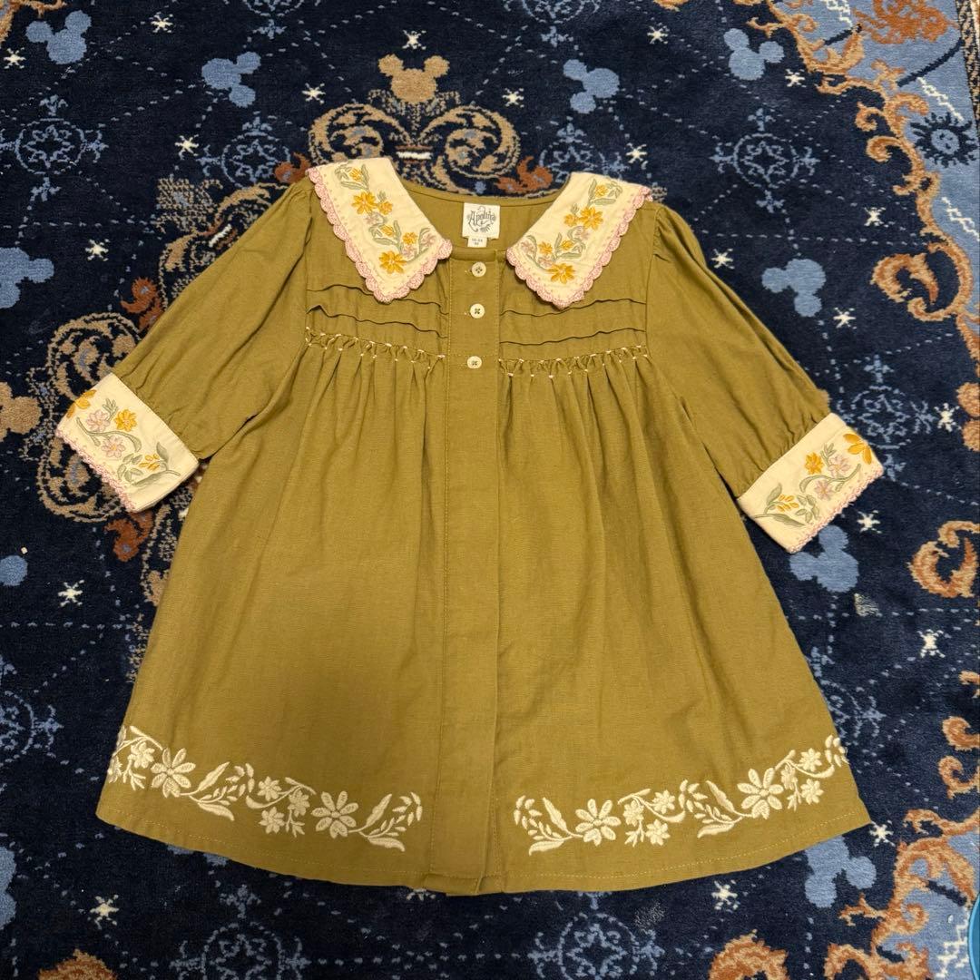 ワンピース Baby Bette Dress - Dried Moss 18-24M