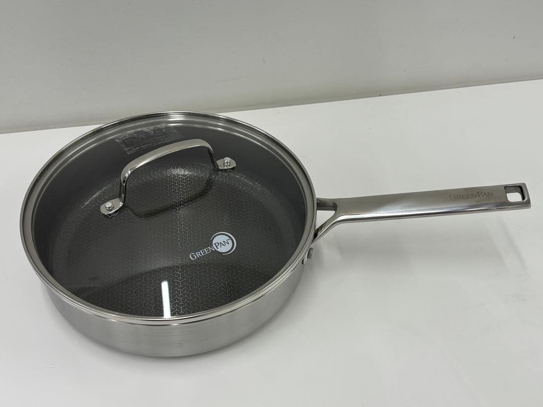 GREENPAN/グリーンパン エイペックス 深型24cm ガラスふた付