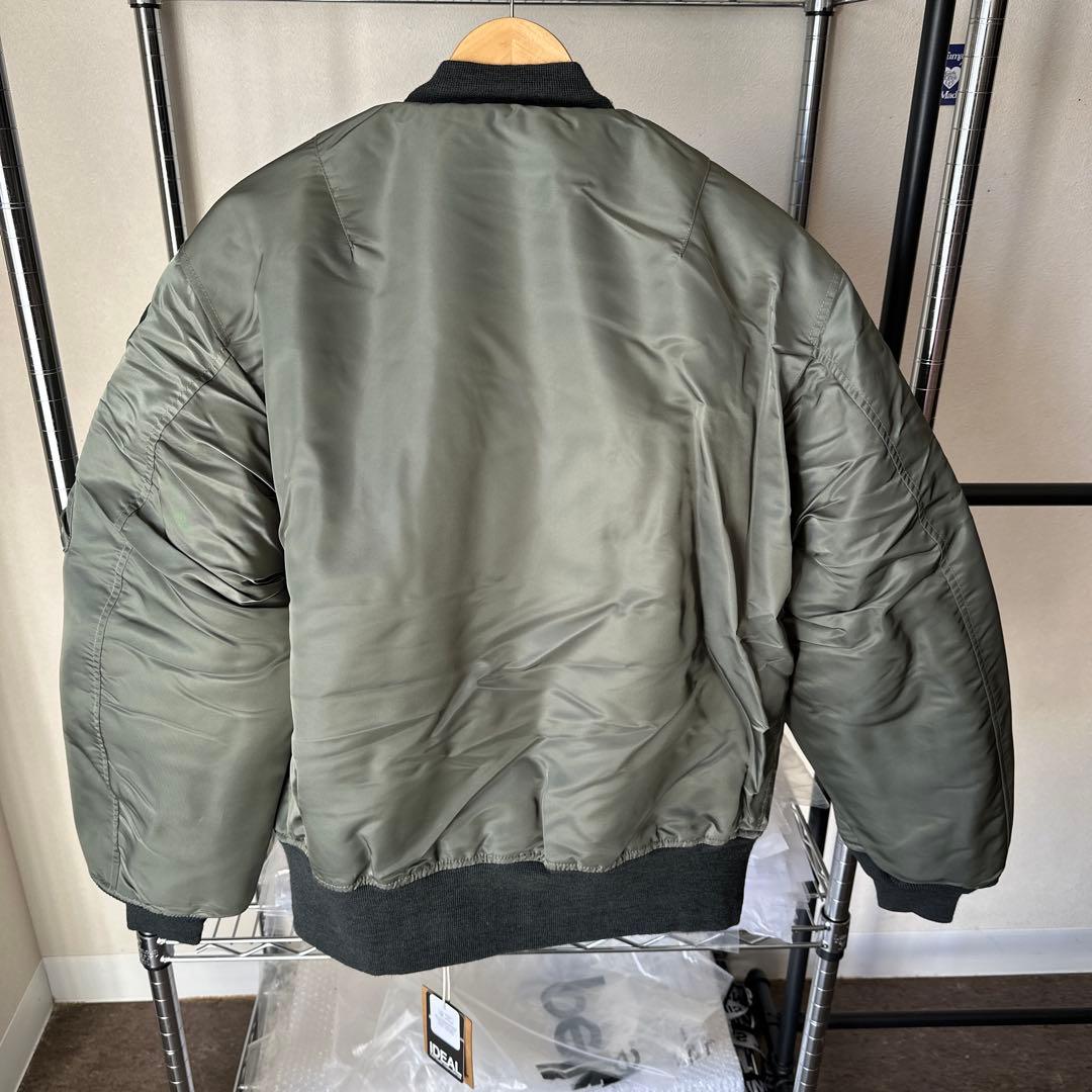 REALSIMONS MA1フライトジャケットXXL大きいサイズ グレーグリーン